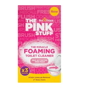 Pink Stuff | Čudesni pjenasti prašak za WC | Prašak za čišćenje WC- | 3 x 100 gram