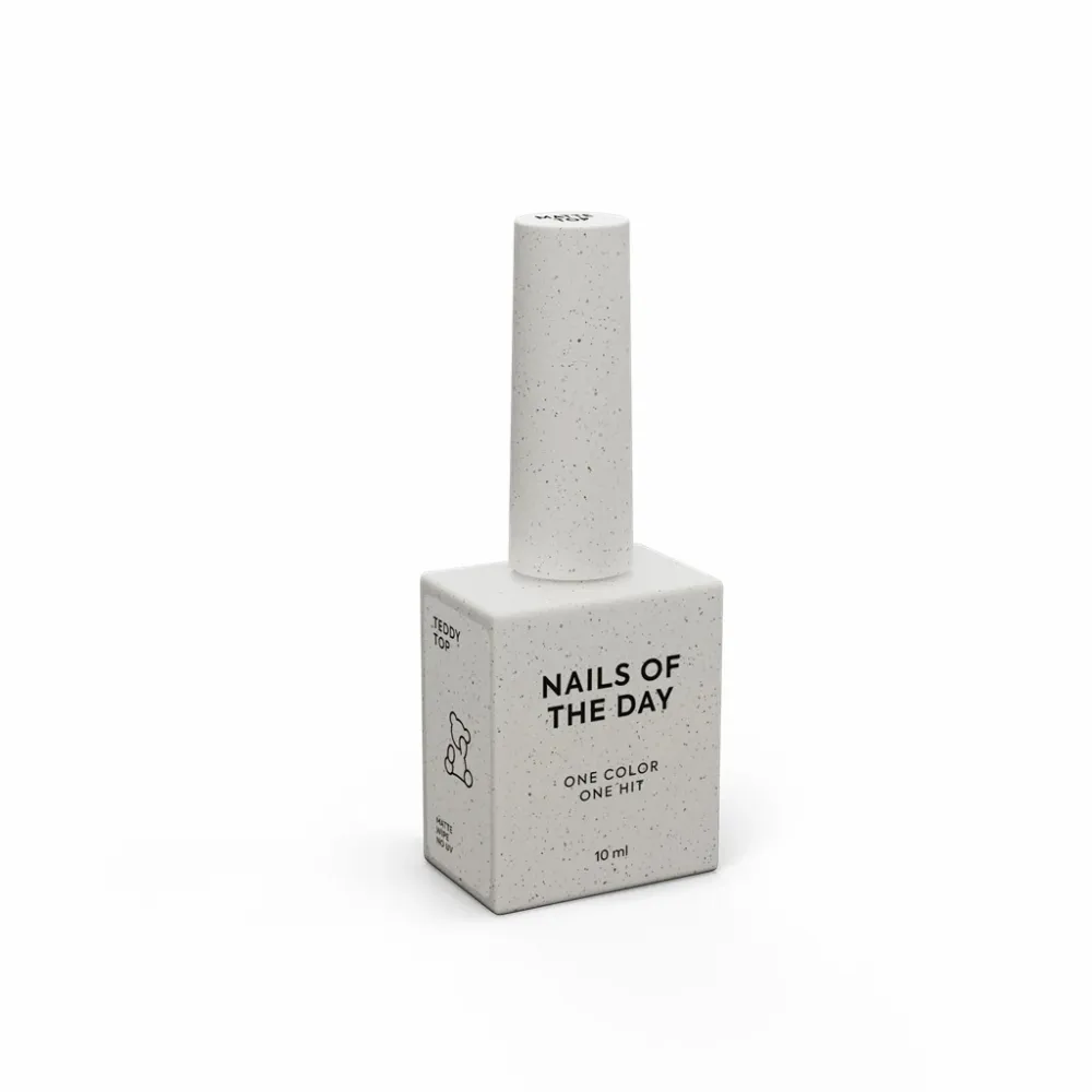 Top Coat mat pliš s ljepljivim slojem - Teddy 10 ml NAILSOFTHEDAY