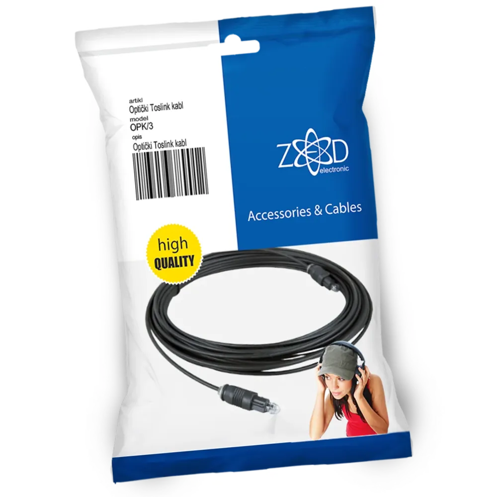 ZED electronic Optički Toslink kabel 3 metra, extra kvaliteta - OPK/3