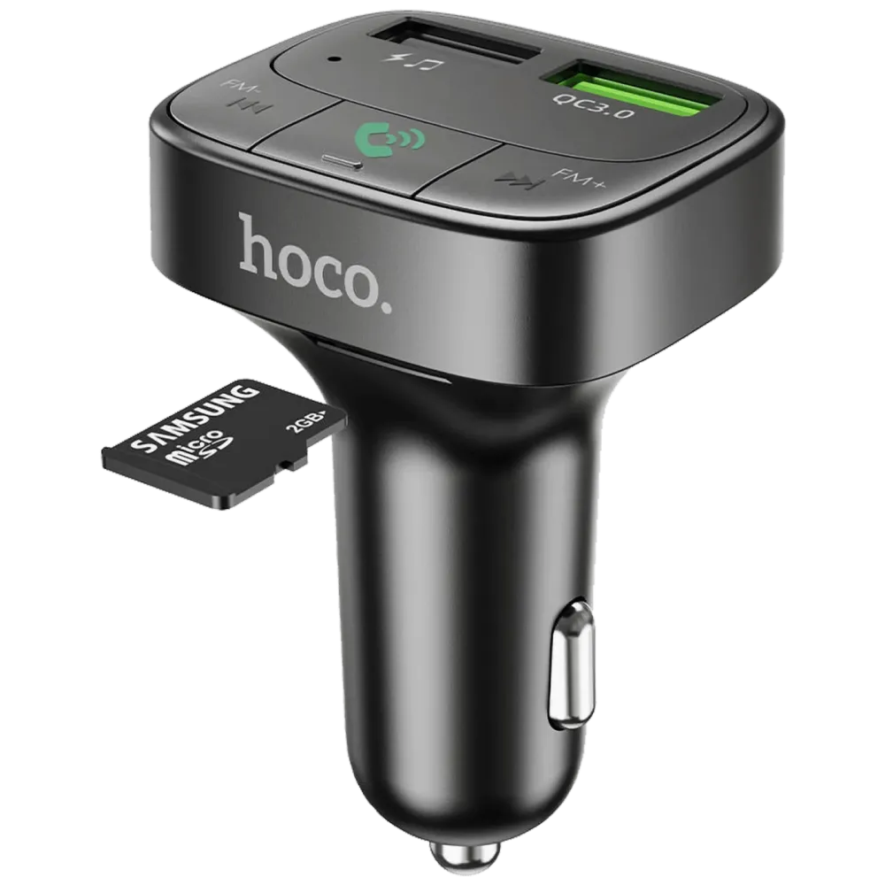 hoco. FM modulator, Bluetooth, 12/24V, 2 x USB, microSD, PD 18W - E59 Promise