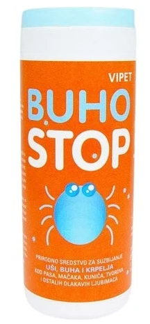 VIPET Buhostop prah za suzbijanje uši, buha, krpelja kod pasa, mačaka, 80g