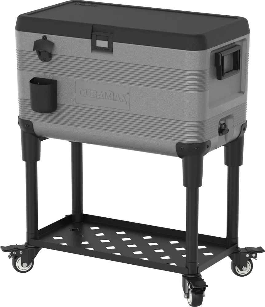 Duramax Patio Beverage Cooler 70L PU Insulation & Wheels, Grey