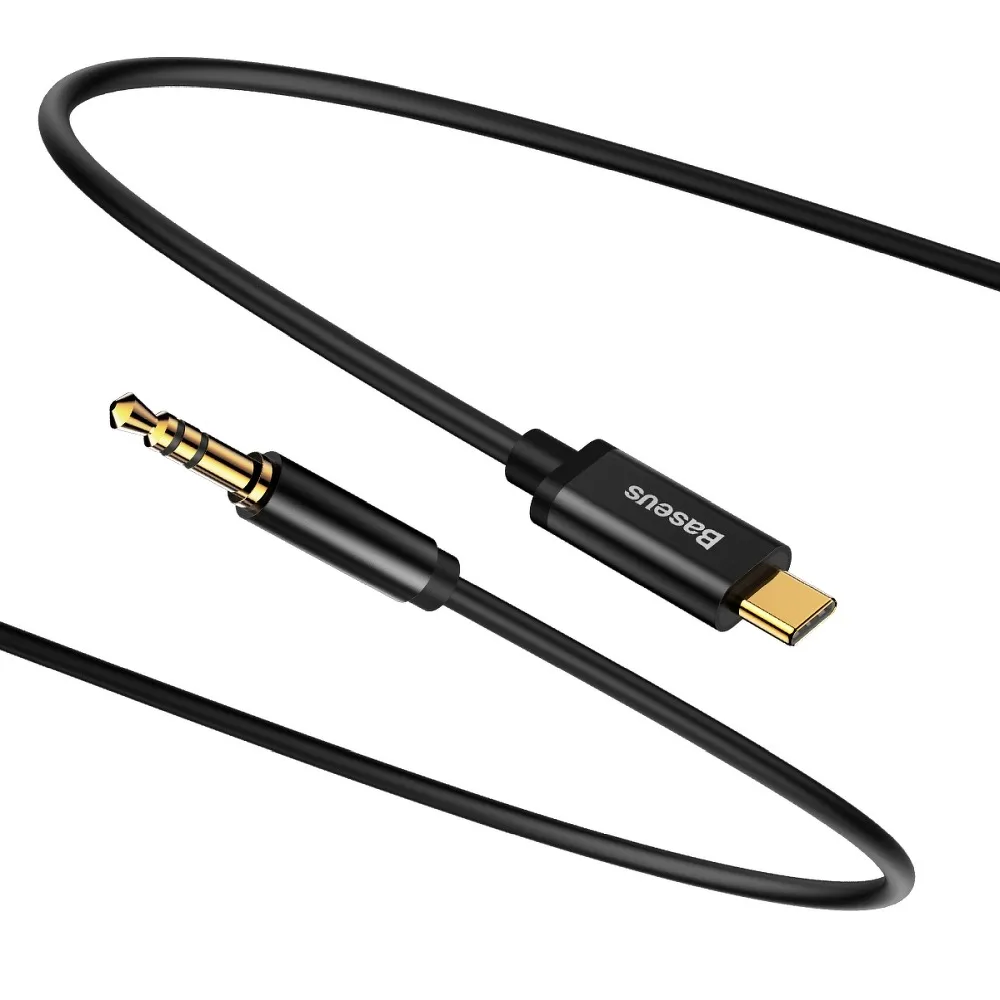 BASEUS Yiven Type-C muški na 3,5 muški audio kabel M01 crni CAM01-01