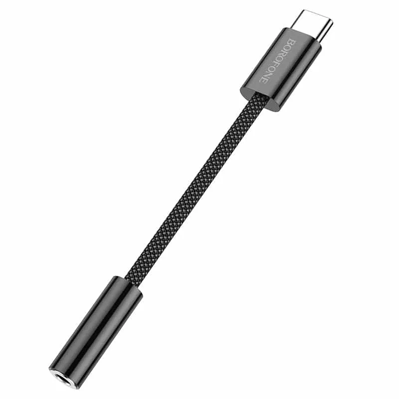 BOROFONE ADAPTER BV15 AUDIO - TIP C NA JACK 3,5MM - CRNI (DAC)