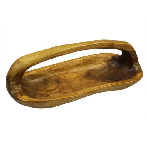 Posuda od korijena tikovine s ručkom 30 cm