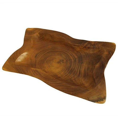 Teak četvrtasti tanjur, 20 cm