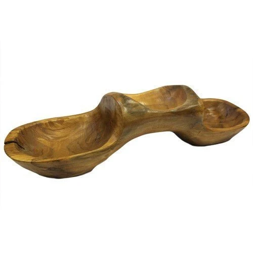 Ukrasna zdjela od korijena tikovine 40cm