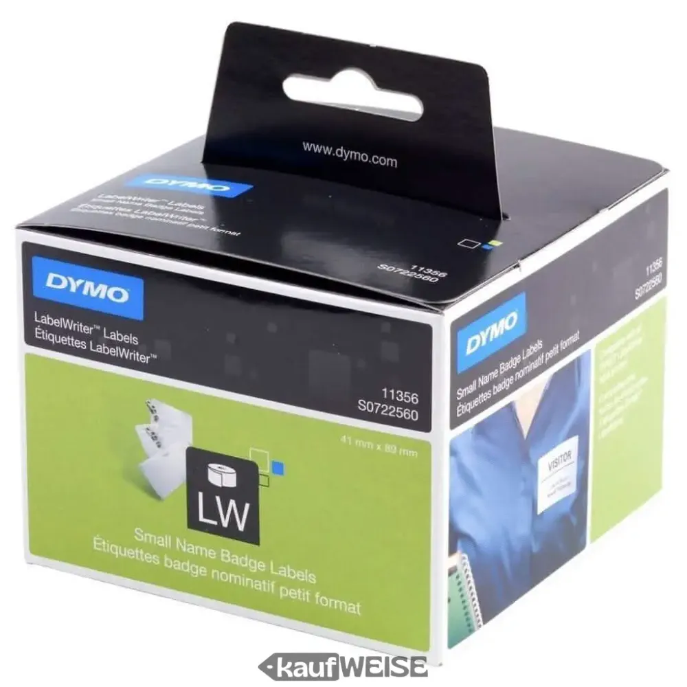 Dymo originalne naljepnice s imenima 11356 (S0722560) | 300 komada/rola | Za LabelWriter 450, 4XL i mnogo više.