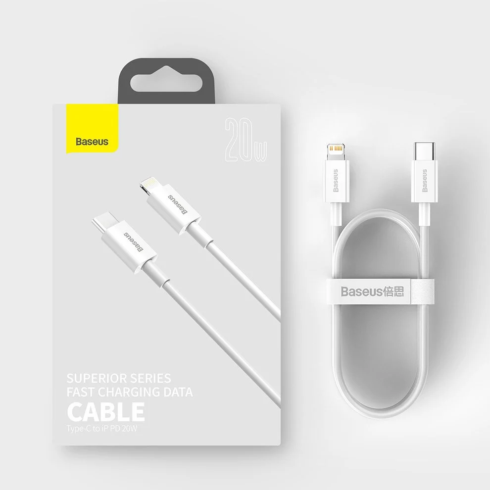 Baseus Superior kabel USB Type-C – Lightning Power Delivery 20 W 1 m