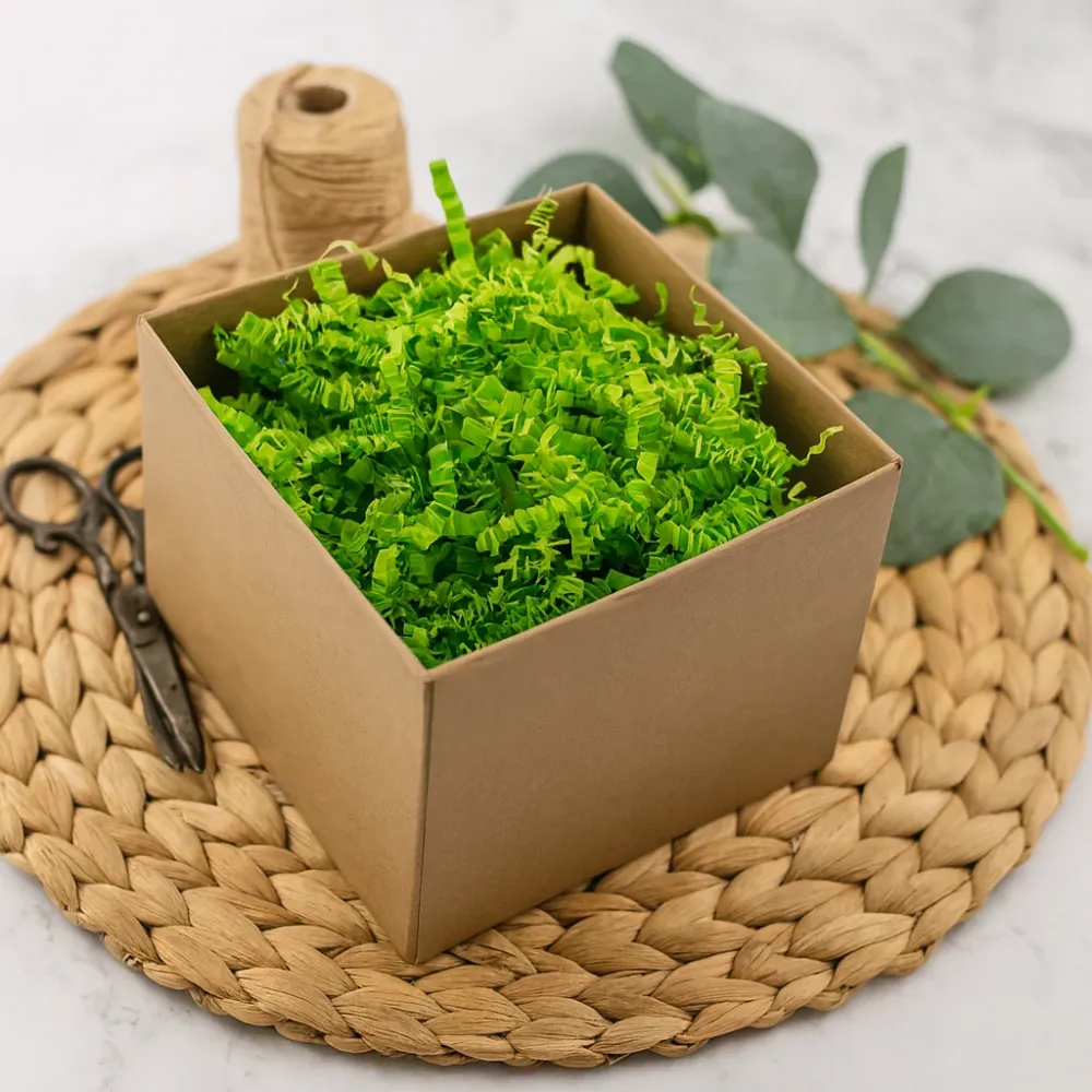 Usitnjeni papir za punjenje limeta zelena 1kg SizzlePak