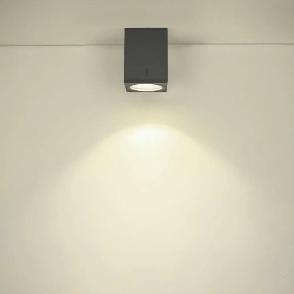 LED stropna svjetiljka ENOLA SQUARE S, antracit, 9W, 3000/4000K, IP65
