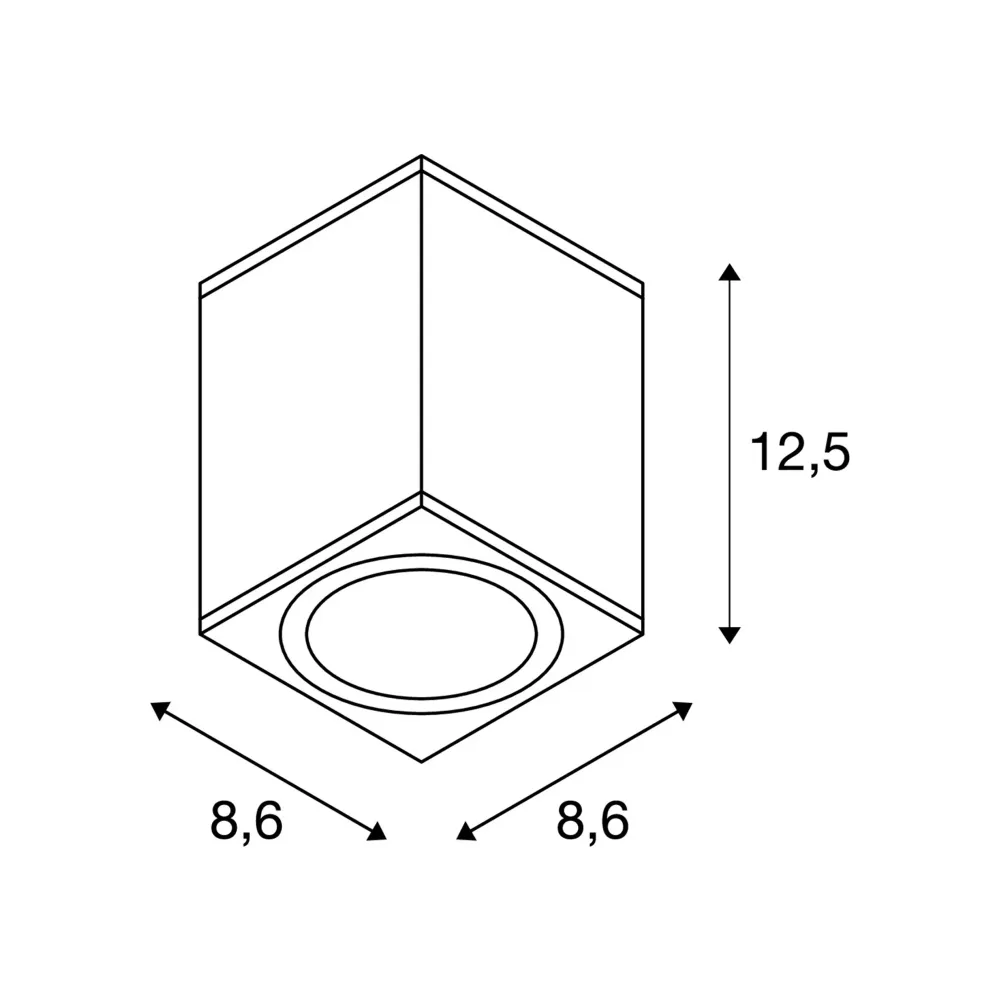 LED stropna svjetiljka ENOLA SQUARE S, antracit, 9W, 3000/4000K, IP65