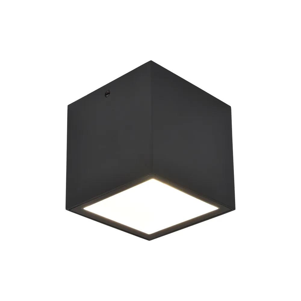 LED stropna svjetiljka GEMINI, mat crna, 7W, 3000K, IP65