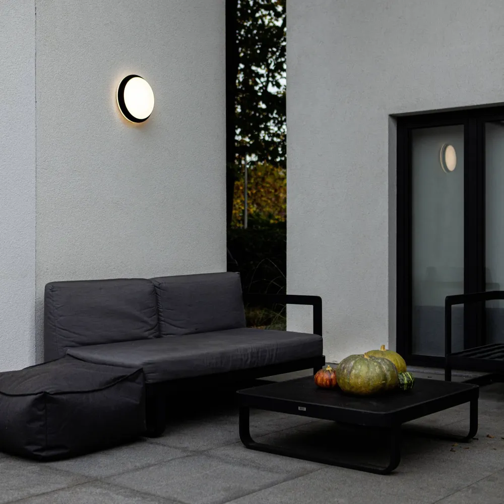LED stropna svjetiljka GOLETA, mat crna, 24.3W, 3000K/4000K, IP54, Ø300mm