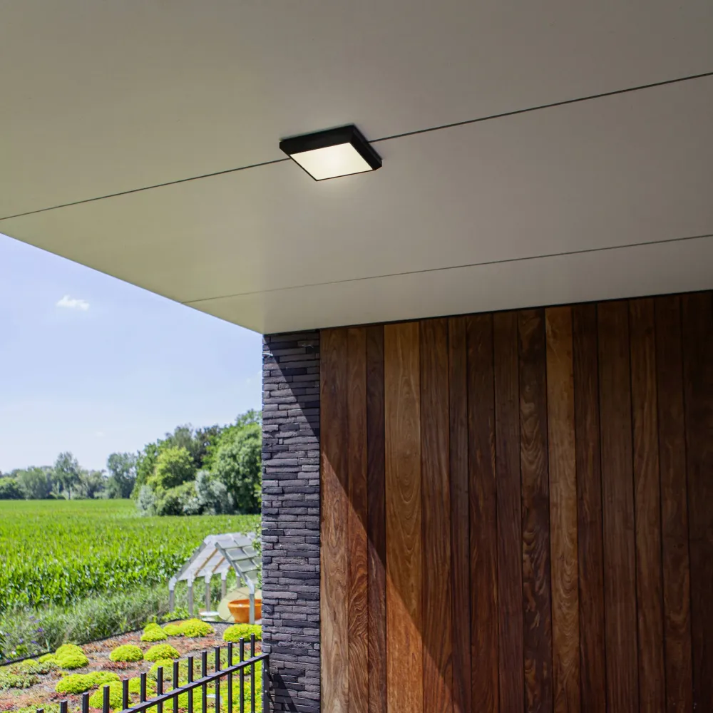 LED stropna svjetiljka HELENA, tamno siva, 14.8W, 4000K, IP54