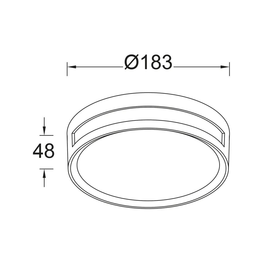 LED stropna svjetiljka ROLA, tamno siva, 11.6W, 3000K, IP54, Ø183mm
