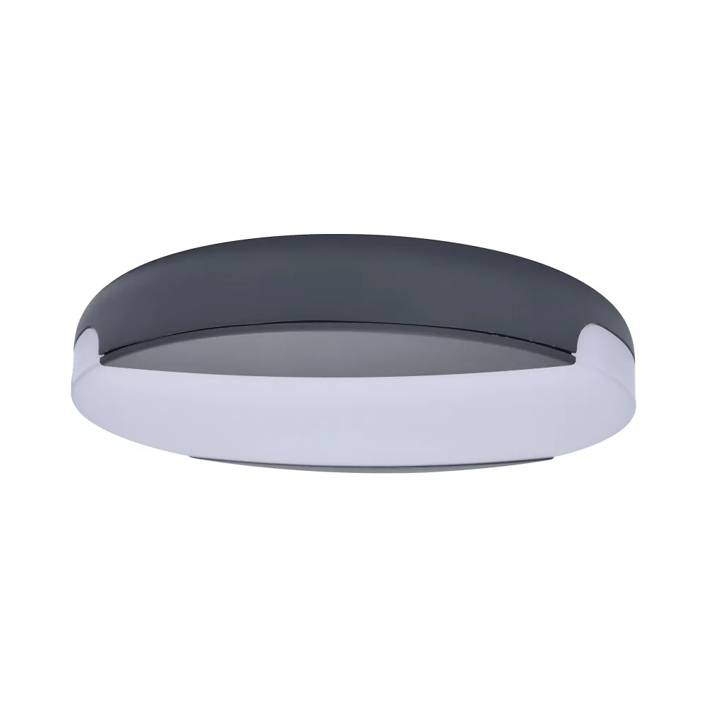 LED stropna svjetiljka SWEEP, tamno siva, 23.5W, 3000K/4000K, IP54, Ø260mm