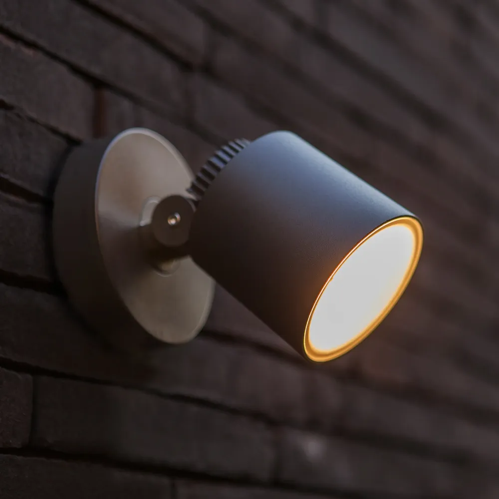 LED zidna spot svjetiljka EXPLORER, tamno siva, 3.5W, 3000K, IP54