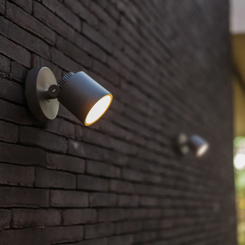 LED zidna spot svjetiljka EXPLORER, tamno siva, 3.5W, 3000K, IP54
