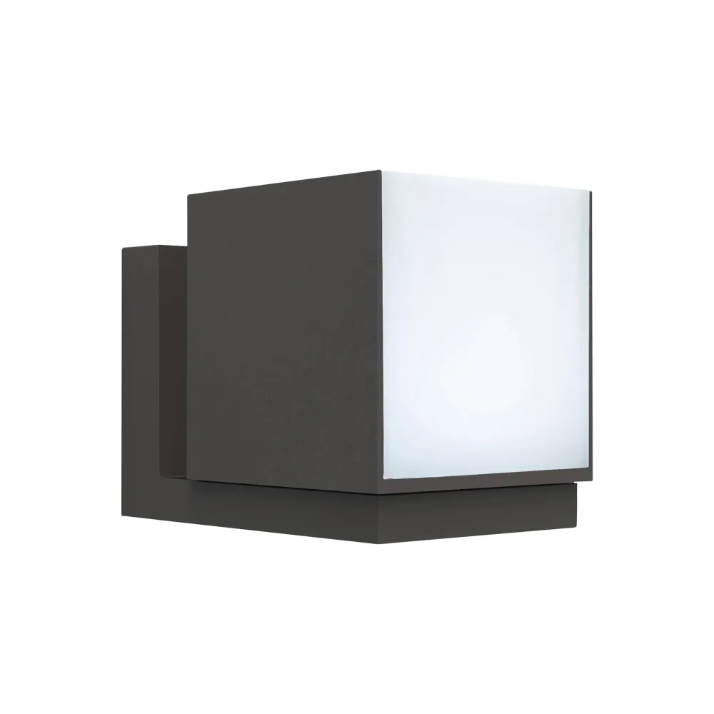 LED zidna svjetiljka CUBA, tamno siva, 9.5W, 4000K, IP54
