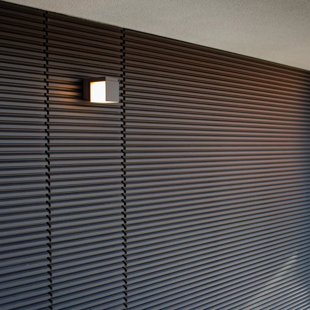 LED zidna svjetiljka CUBA, tamno siva, 9.5W, 3000K, IP54