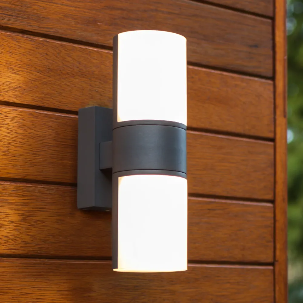 LED zidna svjetiljka CYRA, tamno siva, 16.1W, 3000K, IP54