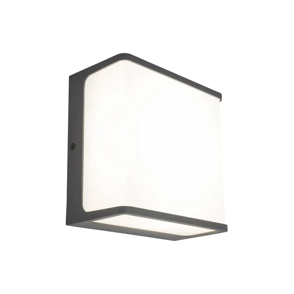 LED zidna svjetiljka DOBLO, slim, tamno siva, 19.1W, 4000K, IP54