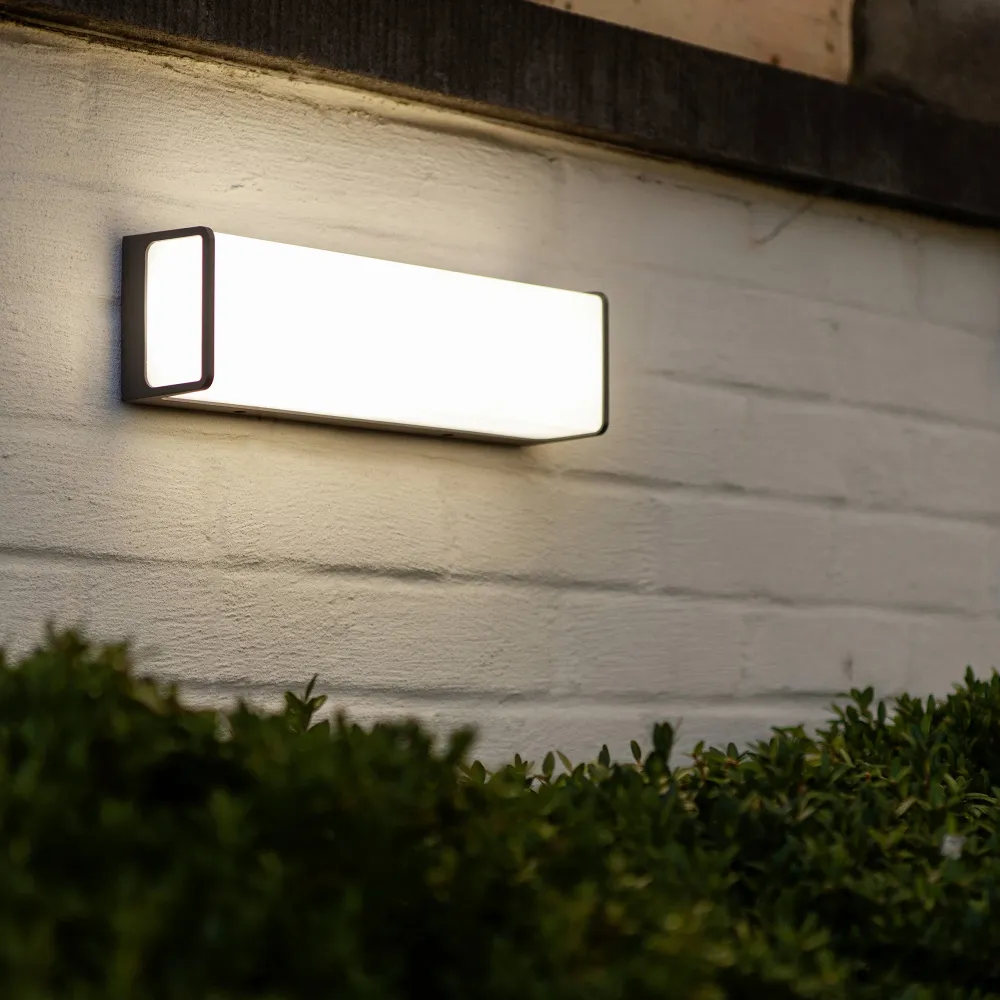 LED zidna svjetiljka DOBLO, tamno siva, 24.5W, 4000K, IP54