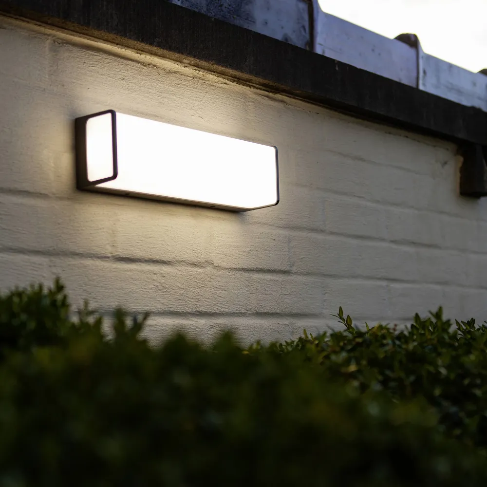 LED zidna svjetiljka DOBLO, tamno siva, 24.5W, 4000K, IP54