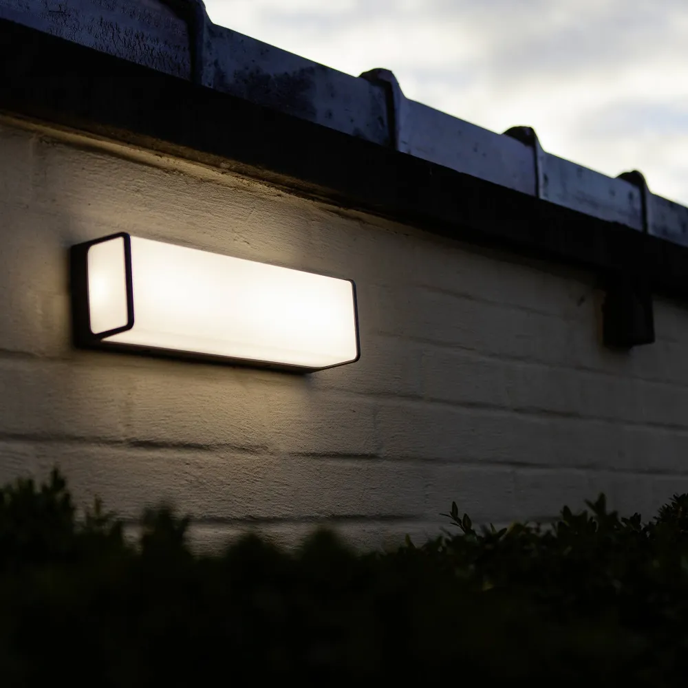 LED zidna svjetiljka DOBLO, tamno siva, 24.5W, 4000K, IP54