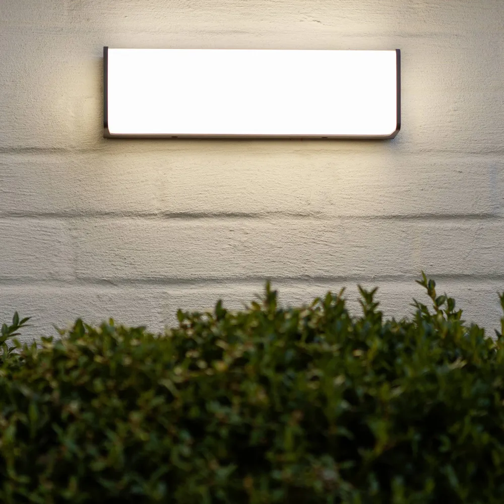 LED zidna svjetiljka DOBLO, tamno siva, 24.5W, 4000K, IP54