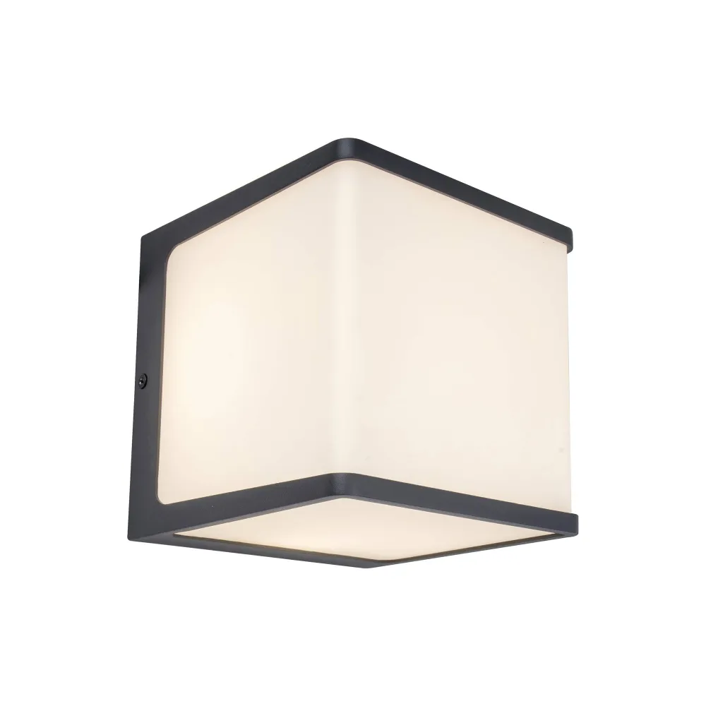 LED zidna svjetiljka DOBLO, tamno siva, 19.1W, 3000K, IP54