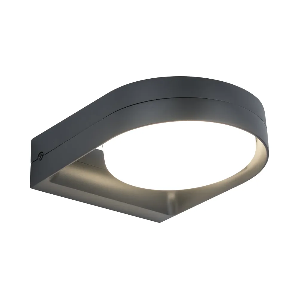LED zidna svjetiljka FELE, tamno siva, 11.2W, 3000K, IP54
