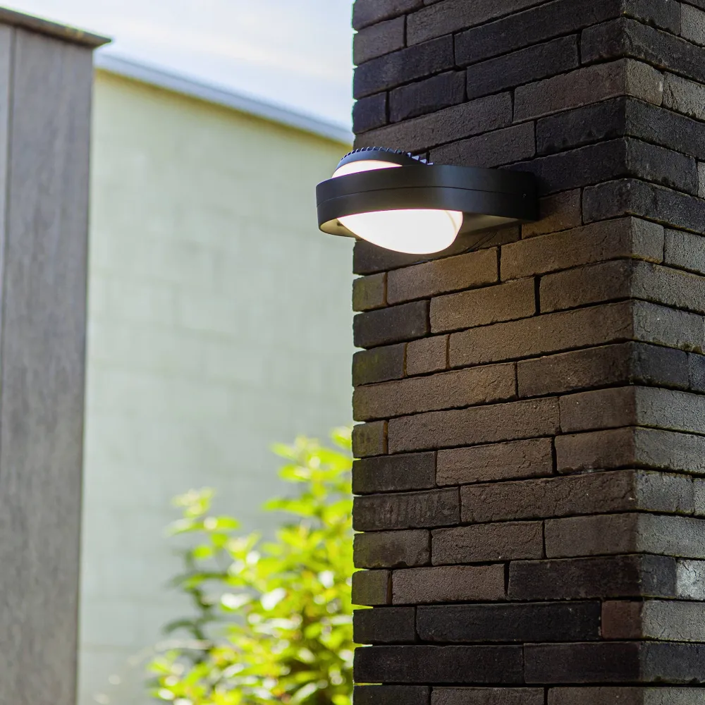 LED zidna svjetiljka FELE, tamno siva, 11.2W, 3000K, IP54
