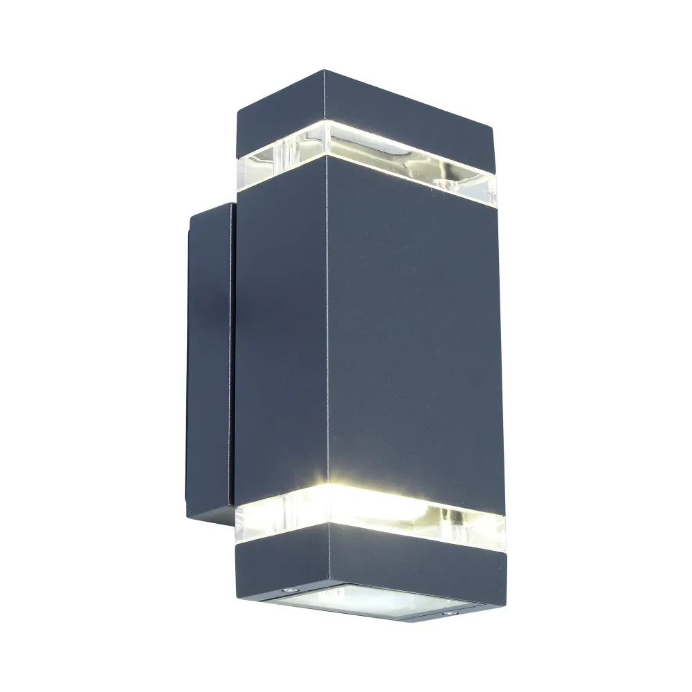 LED zidna svjetiljka FOCUS, tamno siva, 8.3W, 4000K, IP44