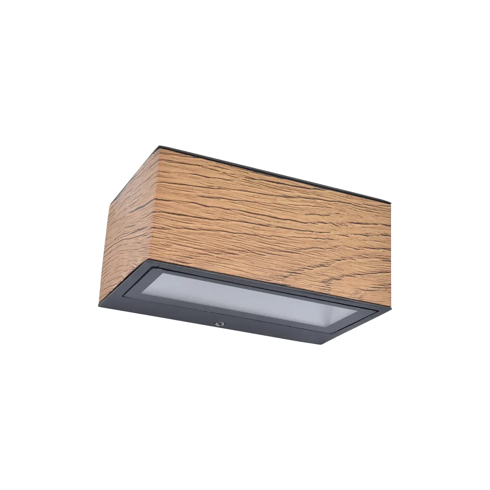 LED zidna svjetiljka GEMINI S, imitacija drva, 10.5W, 4000K, IP54