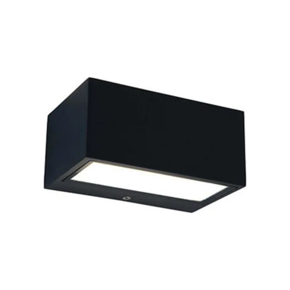 LED zidna svjetiljka GEMINI S, mat crna, 8.8W, 3000K, IP54