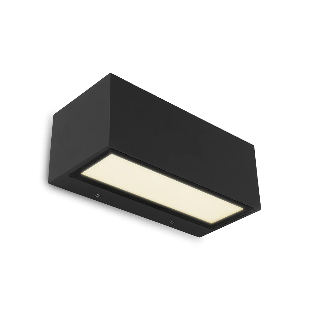 LED zidna svjetiljka GEMINI M, mat crna, 21W, 3000K, IP54
