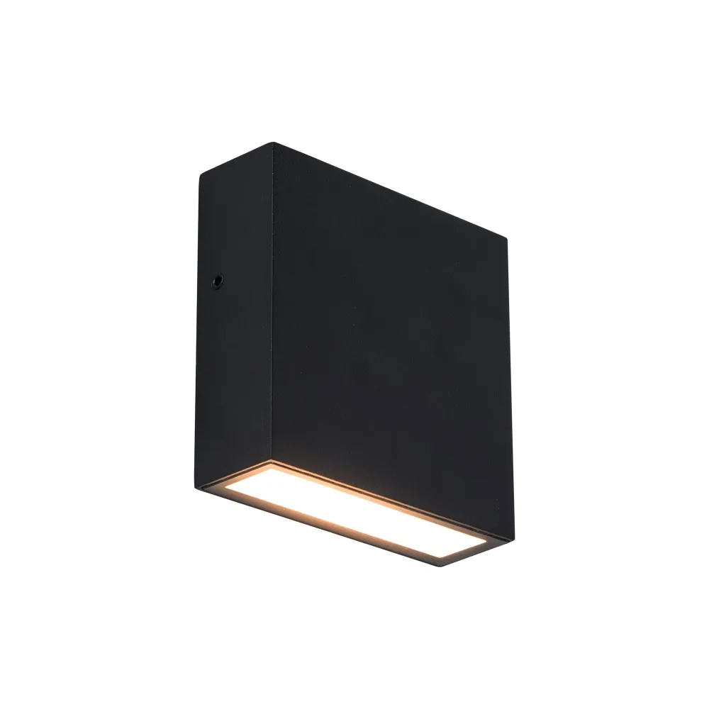 LED zidna svjetiljka GEMINI XF, mat crna, 7.4W, 3000K, IP54