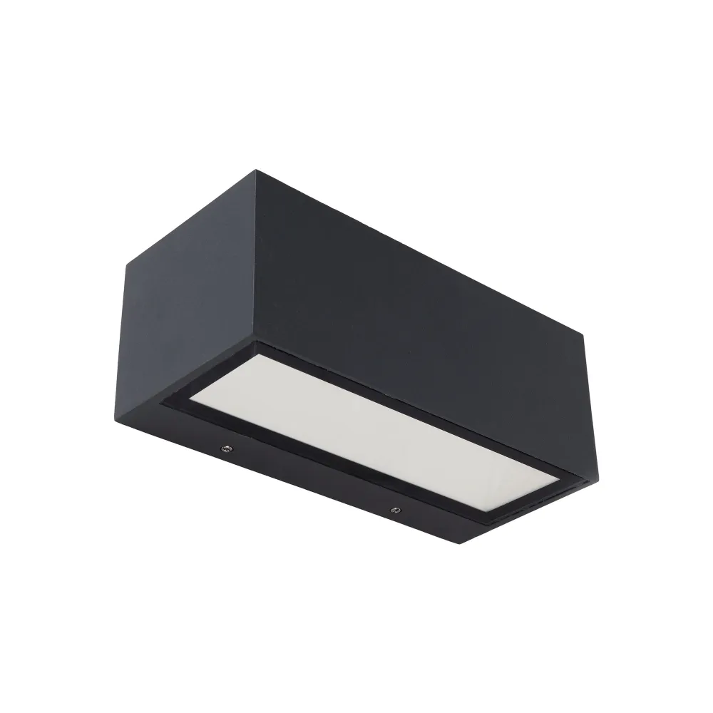 LED zidna svjetiljka GEMINI M, tamno siva, 21W, 3000K, IP54