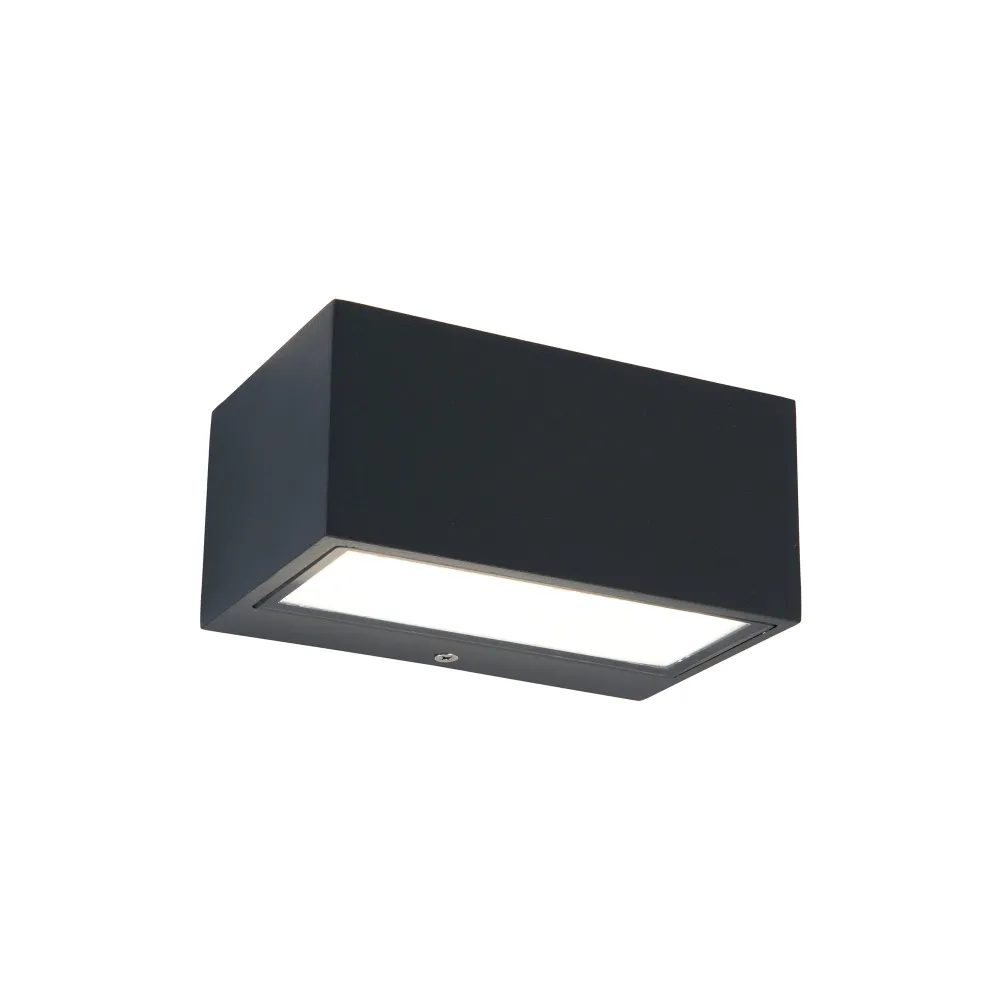 LED zidna svjetiljka GEMINI S, tamno siva, 10.5W, 3000K, IP54