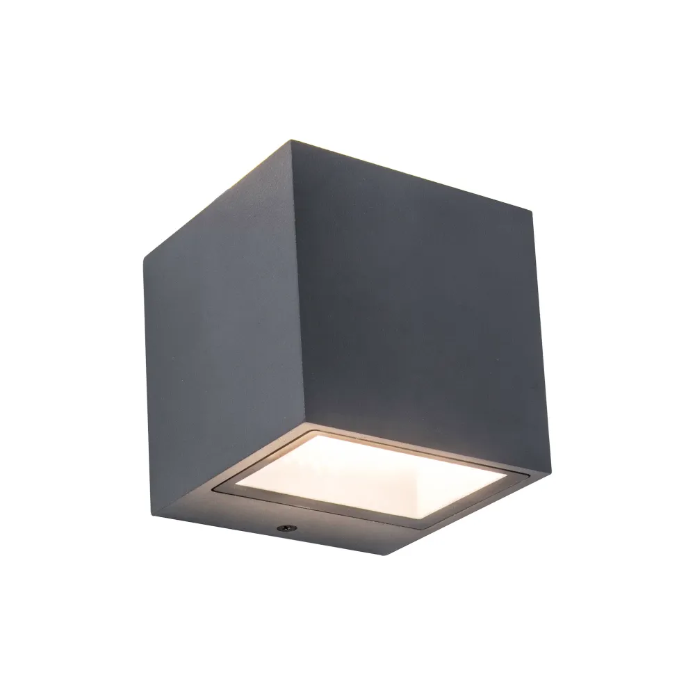 LED zidna svjetiljka GEMINI, tamno siva, 9W, 4000K, IP54