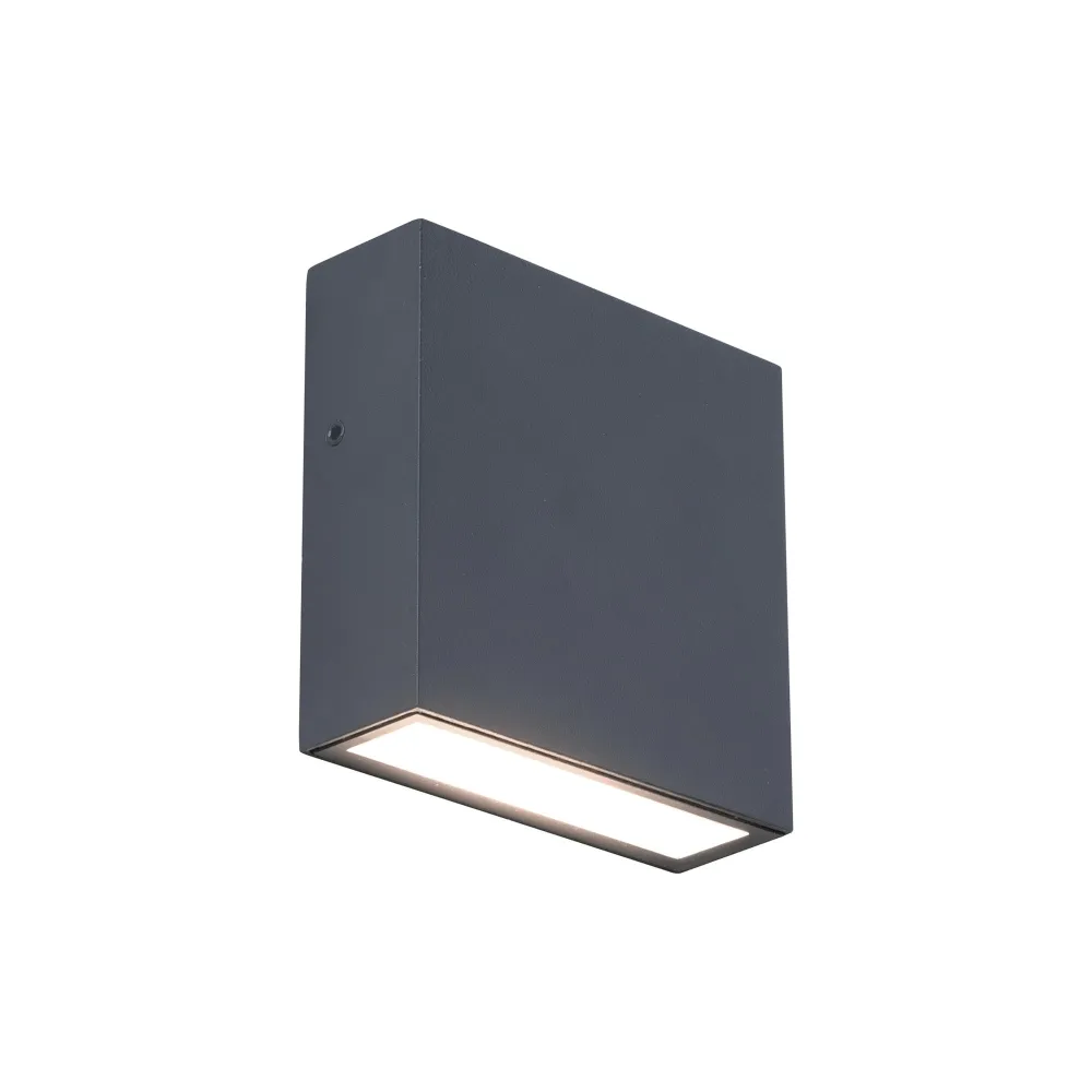LED zidna svjetiljka GEMINI XF, tamno siva, 7.4W, 4000K, IP54