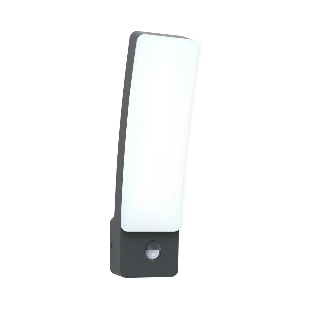 LED zidna svjetiljka KIRA, senzor pokreta, tamno siva, 18W, 4000K, IP54