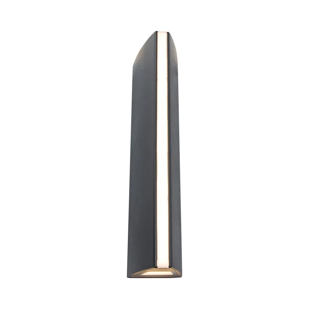 LED zidna svjetiljka LEO, tamno siva, 14.5W, 3000K, IP54