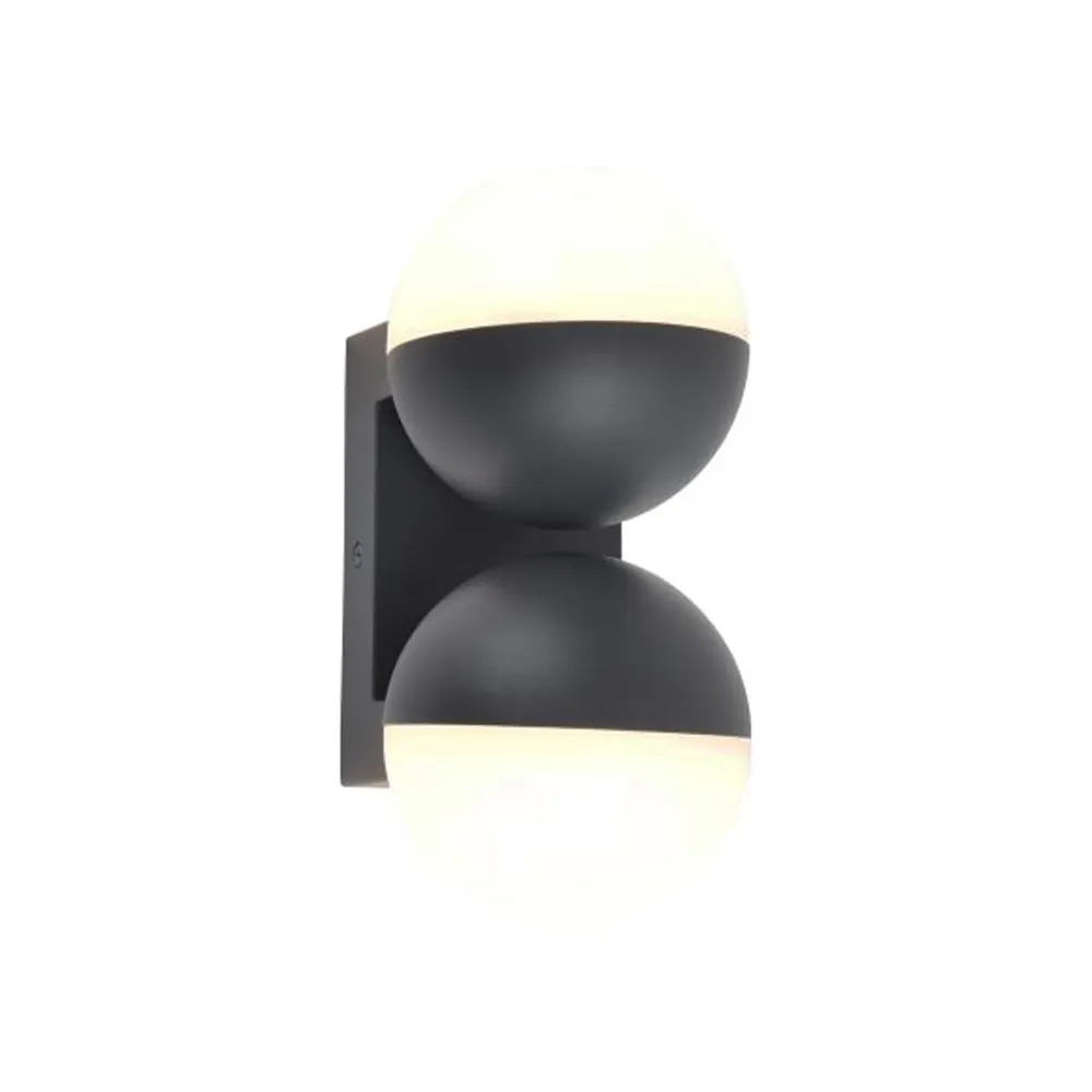 LED zidna svjetiljka LOOMA, tamno siva, 15.6W, 3000K, IP54