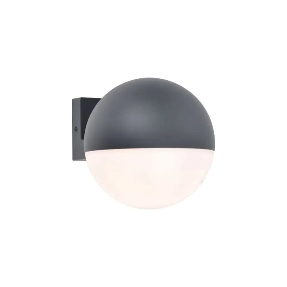 LED zidna svjetiljka LOOMA, tamno siva, 7.8W, 3000K, IP54