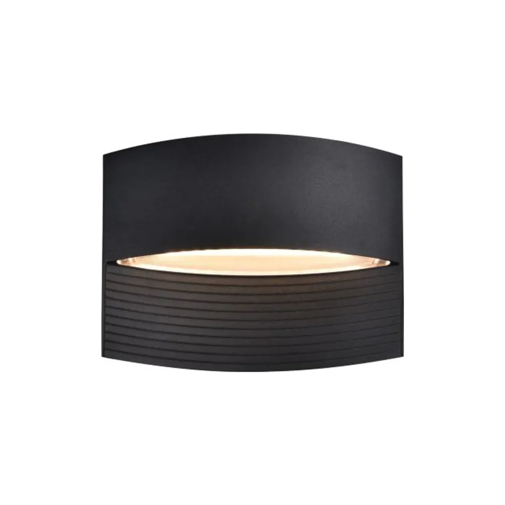 LED zidna svjetiljka LOTUS, mat crna, 8.5W, 3000K, IP54