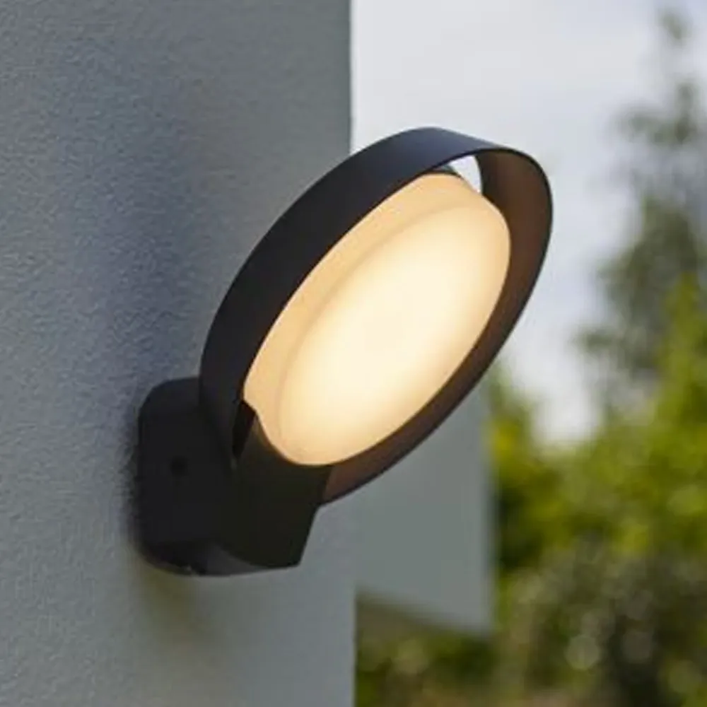 LED zidna svjetiljka POLO, tamno siva, 15W, 3000K, IP54