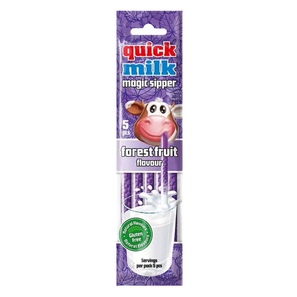 Quick Milk Magic Sipper Forest Fruit, slamke s bombonima s okusom šumskog voć od 30g